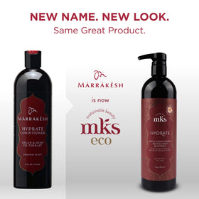 Earthly Body MKS eco Hydrate Conditioner packaging close-up highlights vegan cruelty-free nourishment