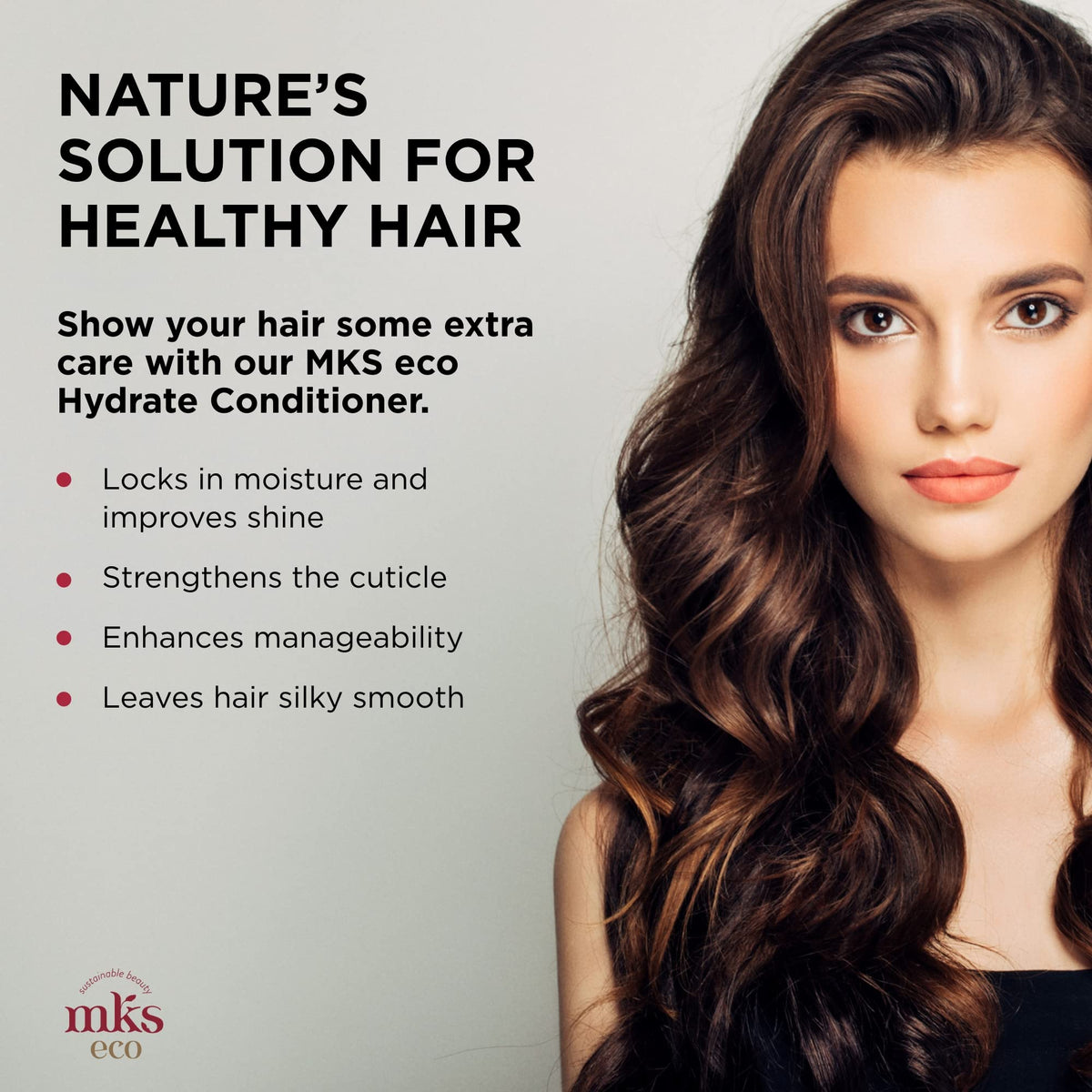 Earthly Body MKS eco Hydrate Conditioner creamy texture aids smooth detangling