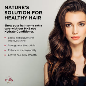 Earthly Body MKS eco Hydrate Conditioner creamy texture aids smooth detangling