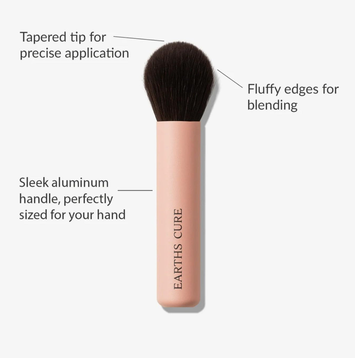 EarthsCure Mini Everything Brush tapered tip for accurate contour and blush application