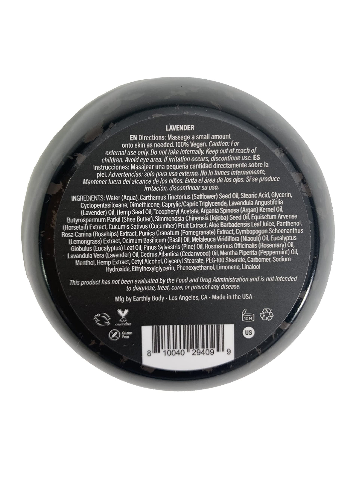 Earthly Body Premium Hemp Extract Daily Ultimate Cream provides soft, non-greasy application for comfort