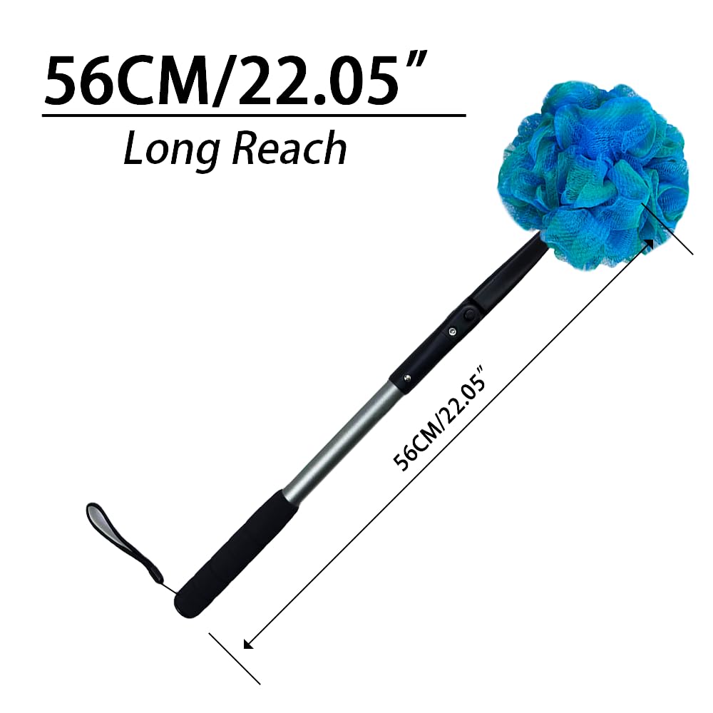 EASACE back scrubber on a stick enabling comfortable back cleansing.