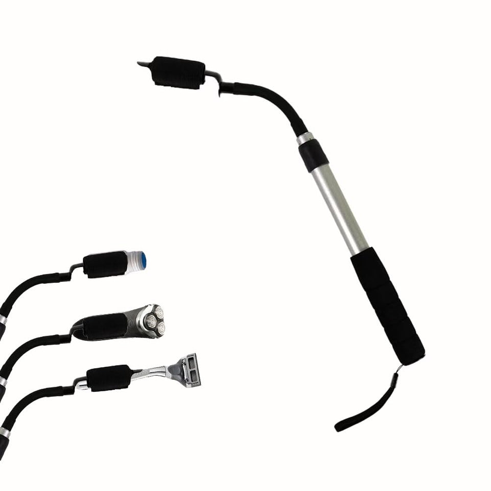 EASACE electric shaver extension handle with extendable reach for hard-to-reach areas.