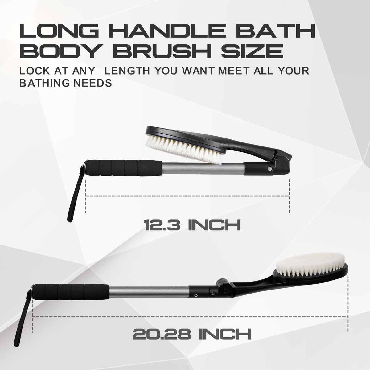 Supports mobility with extended reach for back and feet care