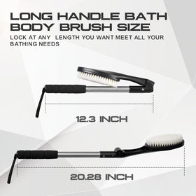 Supports mobility with extended reach for back and feet care