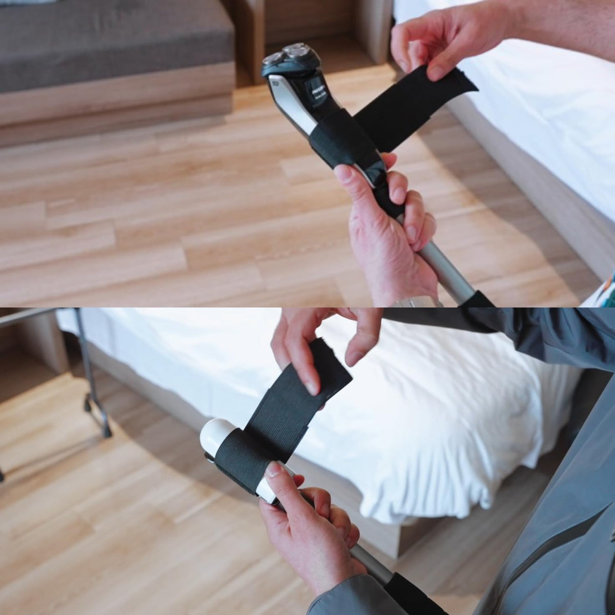 EASACE multi-function attachment holds razors and brushes for versatile grooming.