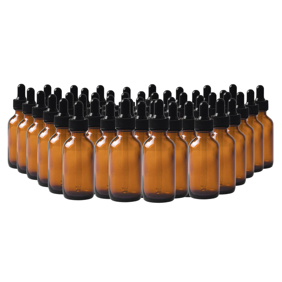 Easeen 2oz amber Boston round bottle with dropper protects essential oils from sunlight