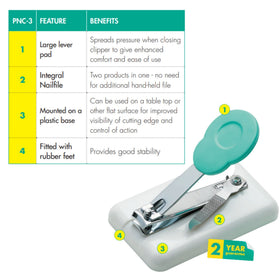 Easi-Grip Peta table-use setup enables precise tabletop operation