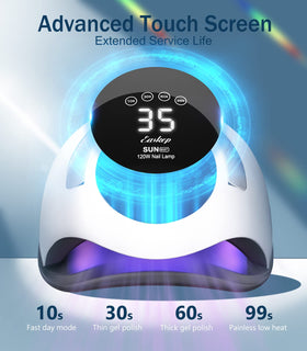 Easkep 120W UV nail lamp top view highlighting wide curing surface