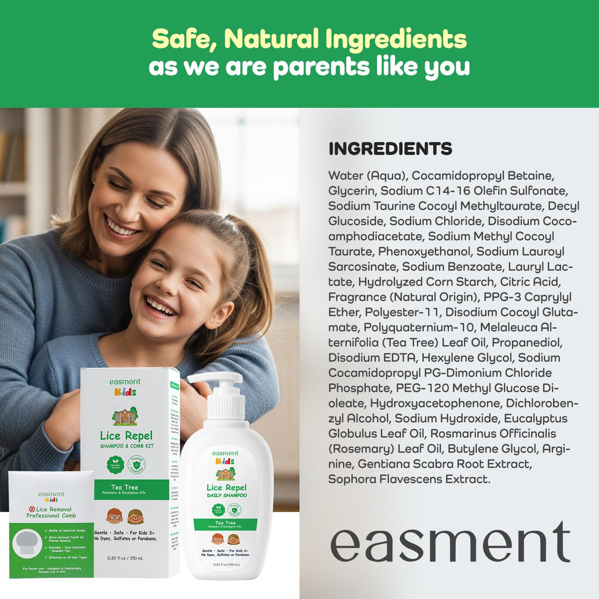 Easment complete kids lice kit on shelf.