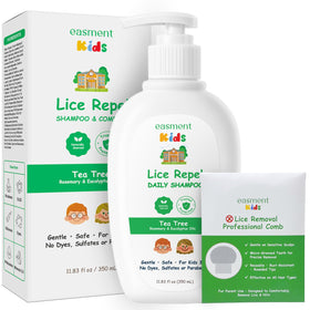 Easment Lice Shampoo bottle with pump, easy daily use for kids.