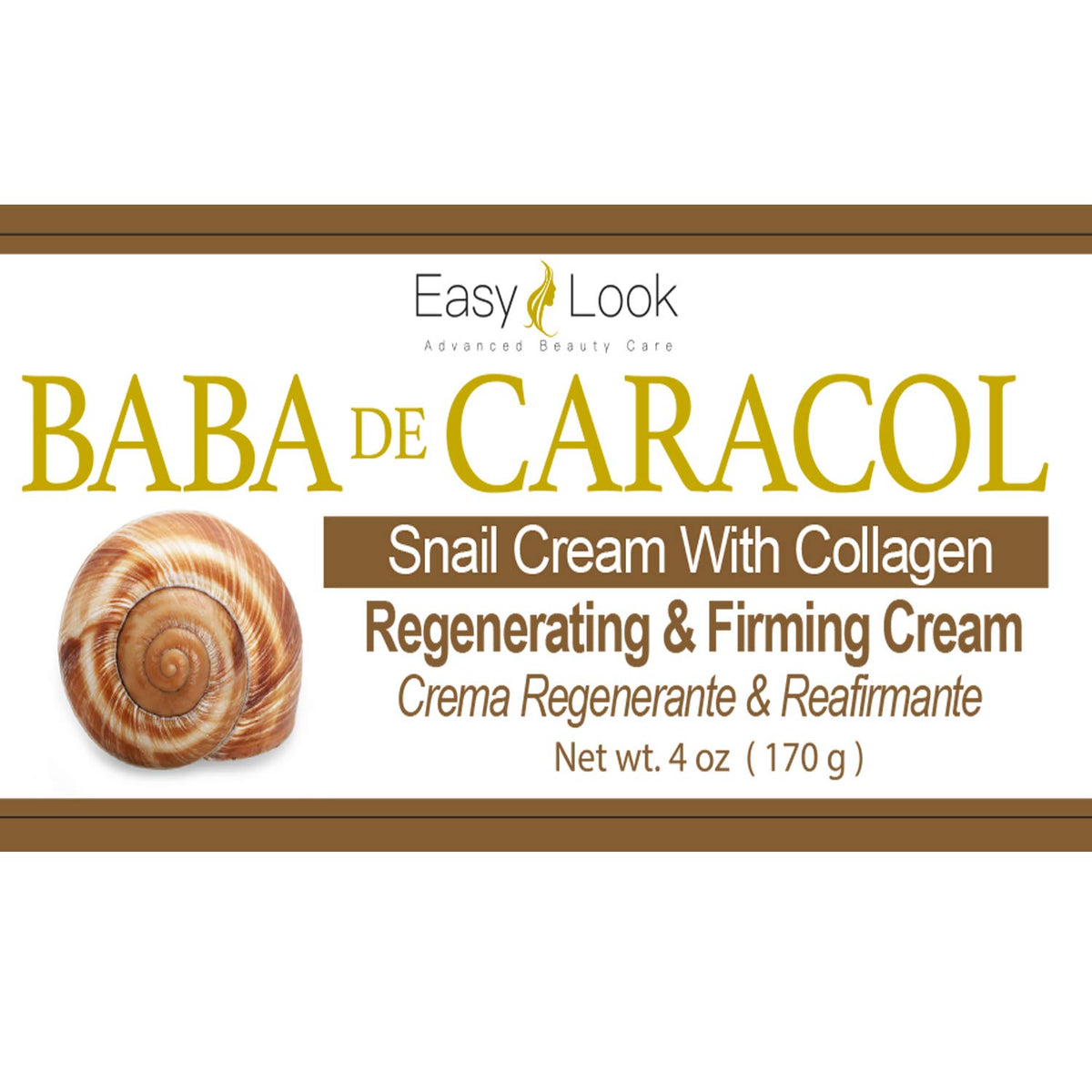 Easy Look snail secretion extract close-up highlighting nourishing skincare ingredients.