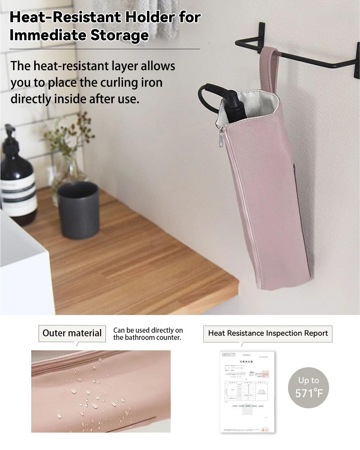 Easy-U flat iron organizer designed for tidy travel.