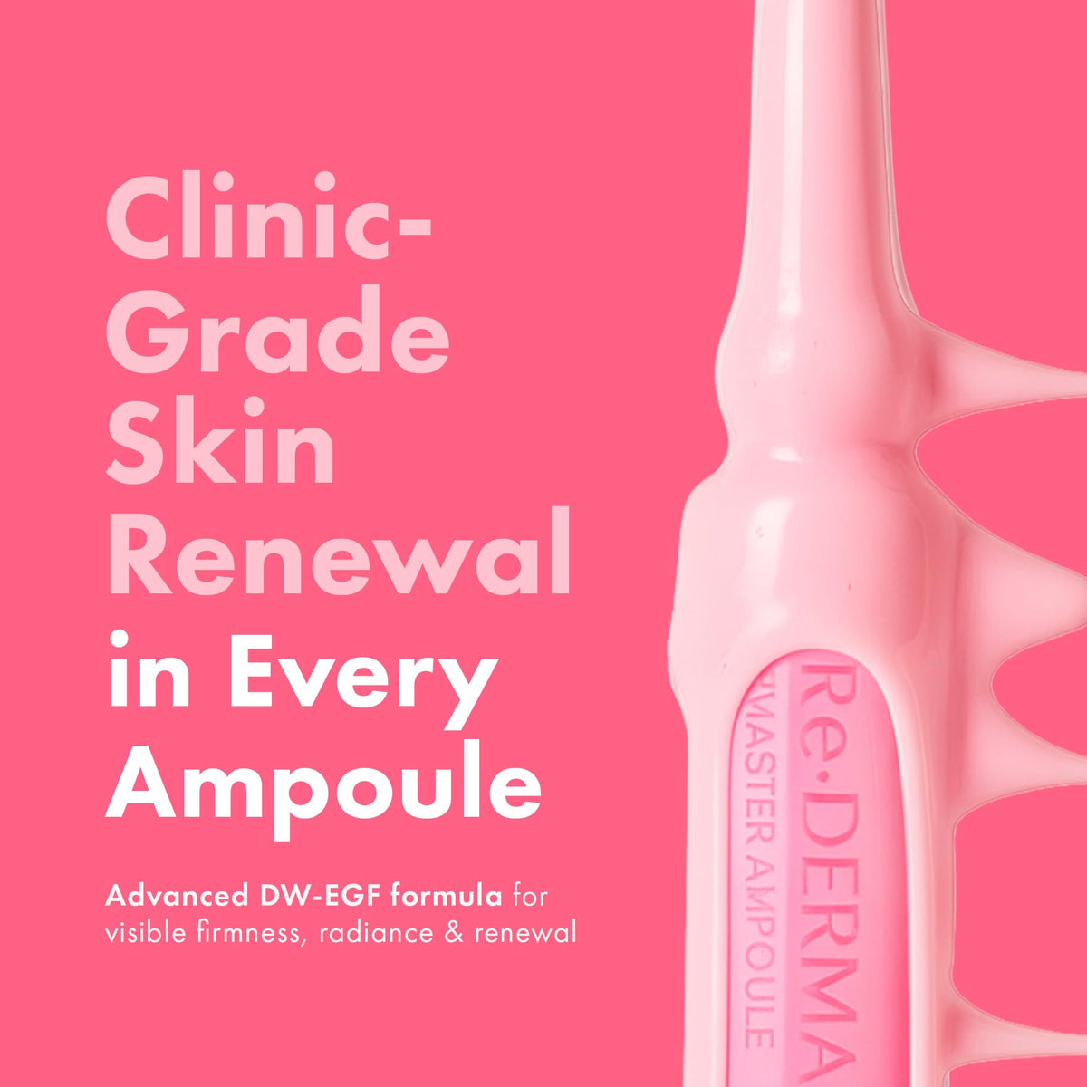 EASYDEW DW-EGF ampoule open reveals premium formula for rejuvenation.