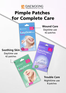Front view of DWEasyDerm packaging highlighting 84-counts.