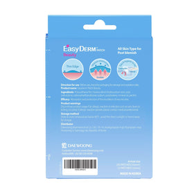 EasyDerm hydrocolloid patch close-up shows a thin, breathable film.