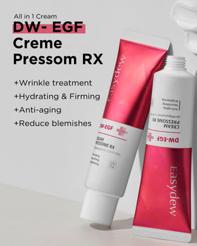 Closeup of Easydew DW-EGF Pressome Cream texture for deep moisture