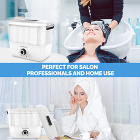 EASYINBEAUTY towel warmer folded compact for easy storage