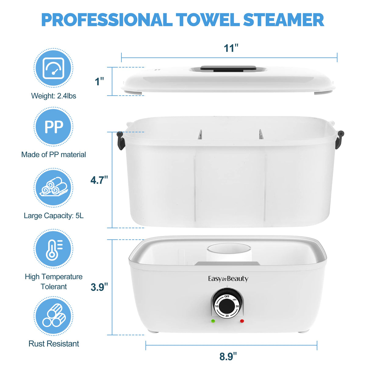 EASYINBEAUTY portable towel warmer suitable for home and studio use