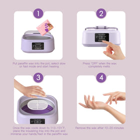 EASYINBEAUTY paraffin wax machine for hands and feet immersion with full coverage
