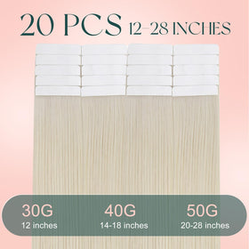 Easyouth blonde tape-in on model demonstrating natural look.