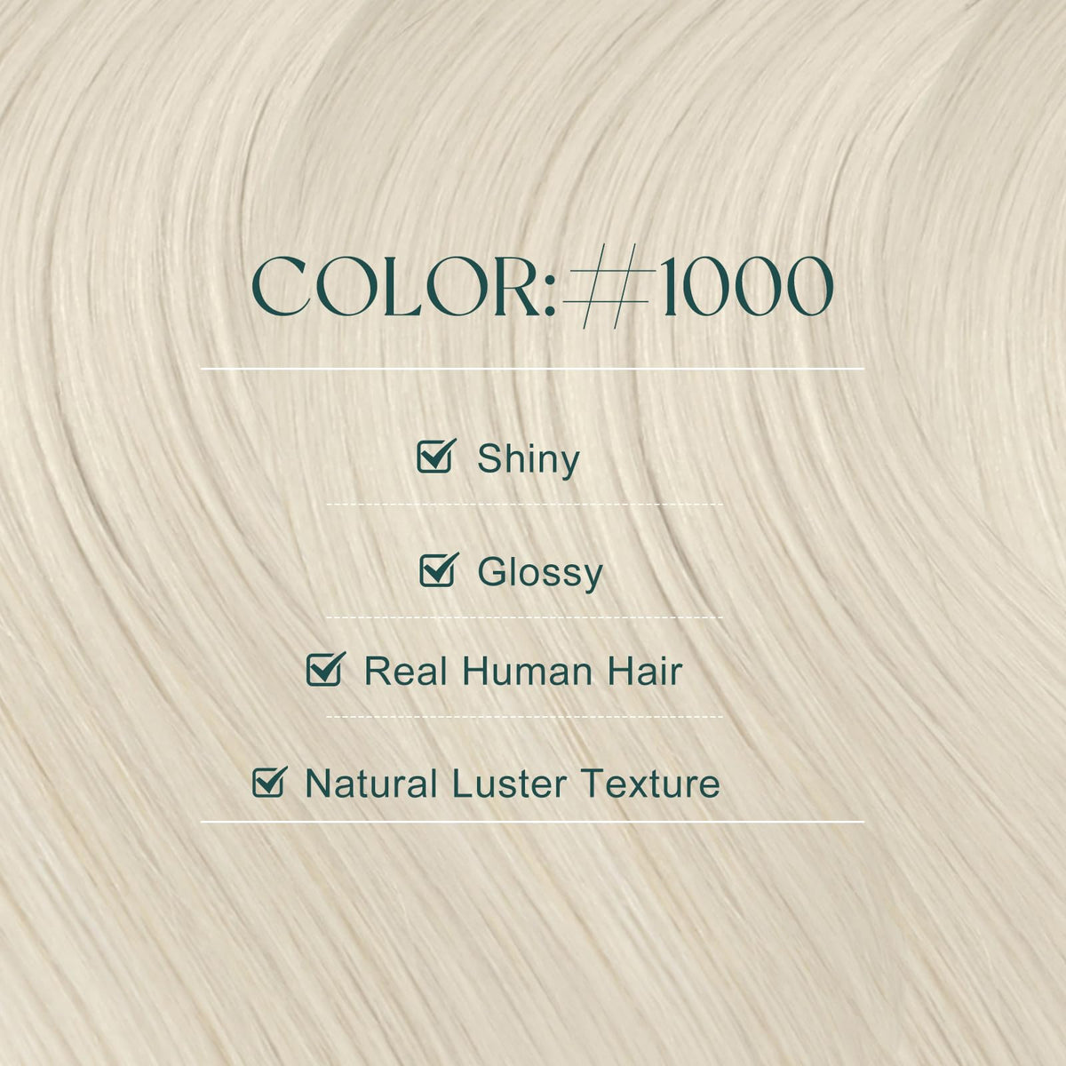 Easyouth Remy hair straight 24in close-up with silky texture.