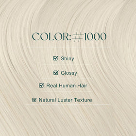 Easyouth Remy hair straight 24in close-up with silky texture.