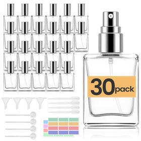 Easytle 30 pack 15ml glass bottles ready for travel and refill