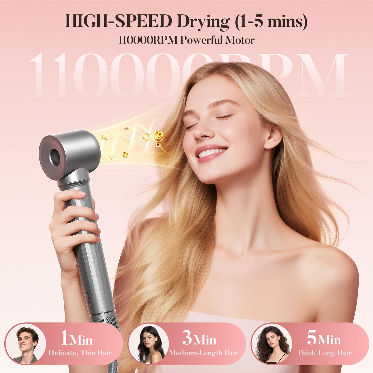 Soft straightening comb attachment on Easywave for sleek results