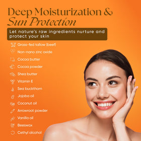Eat My Face reef-safe zinc oxide sunscreen protects oceans and skin.