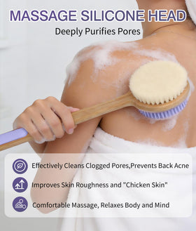 EaTubano dual-textured head combines nylon and silicone for versatile cleansing.
