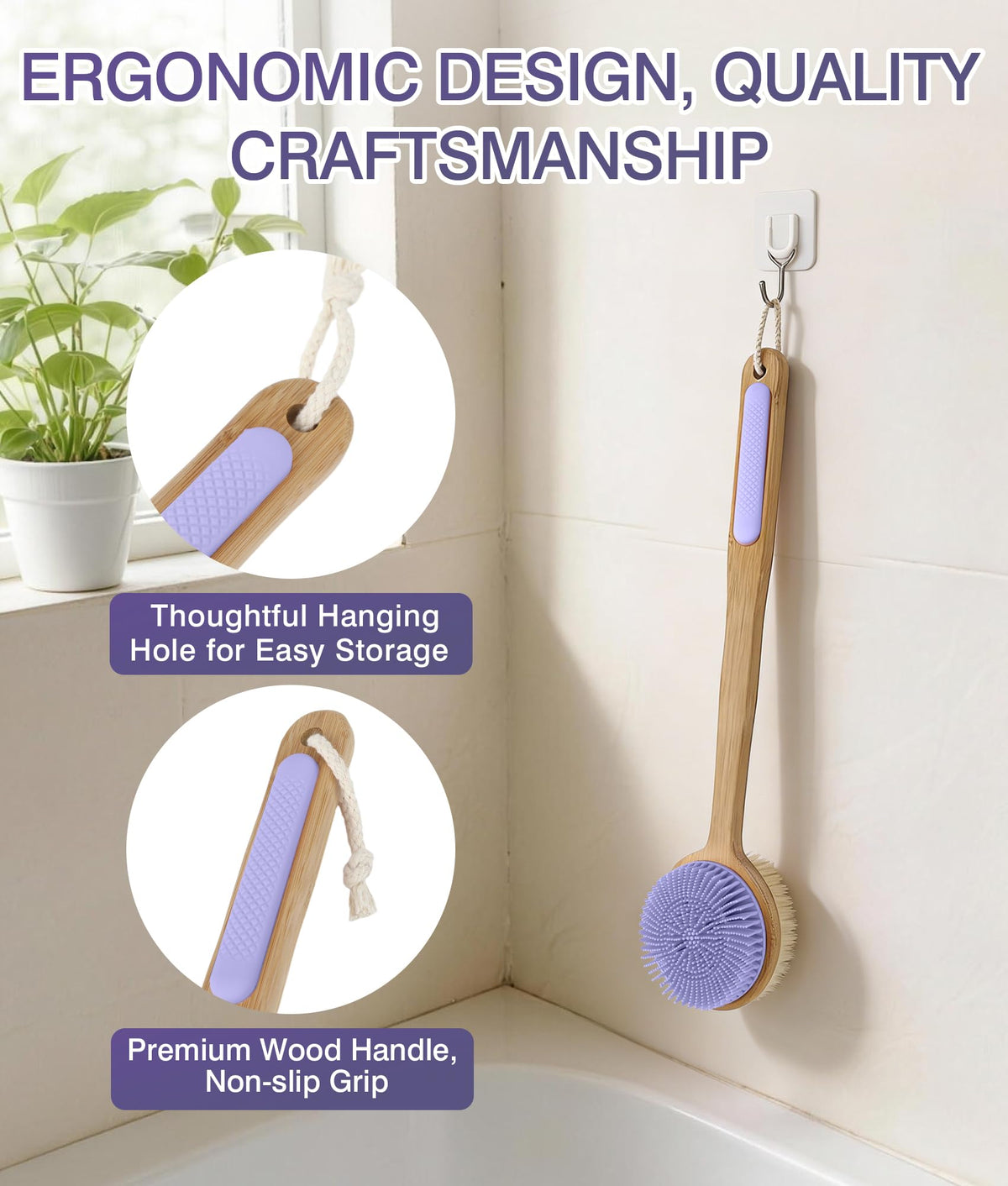 EaTubano back scrubber is easy to clean and built to last.