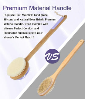 EaTubano back scrubber supports wet and dry use for shower or routine.