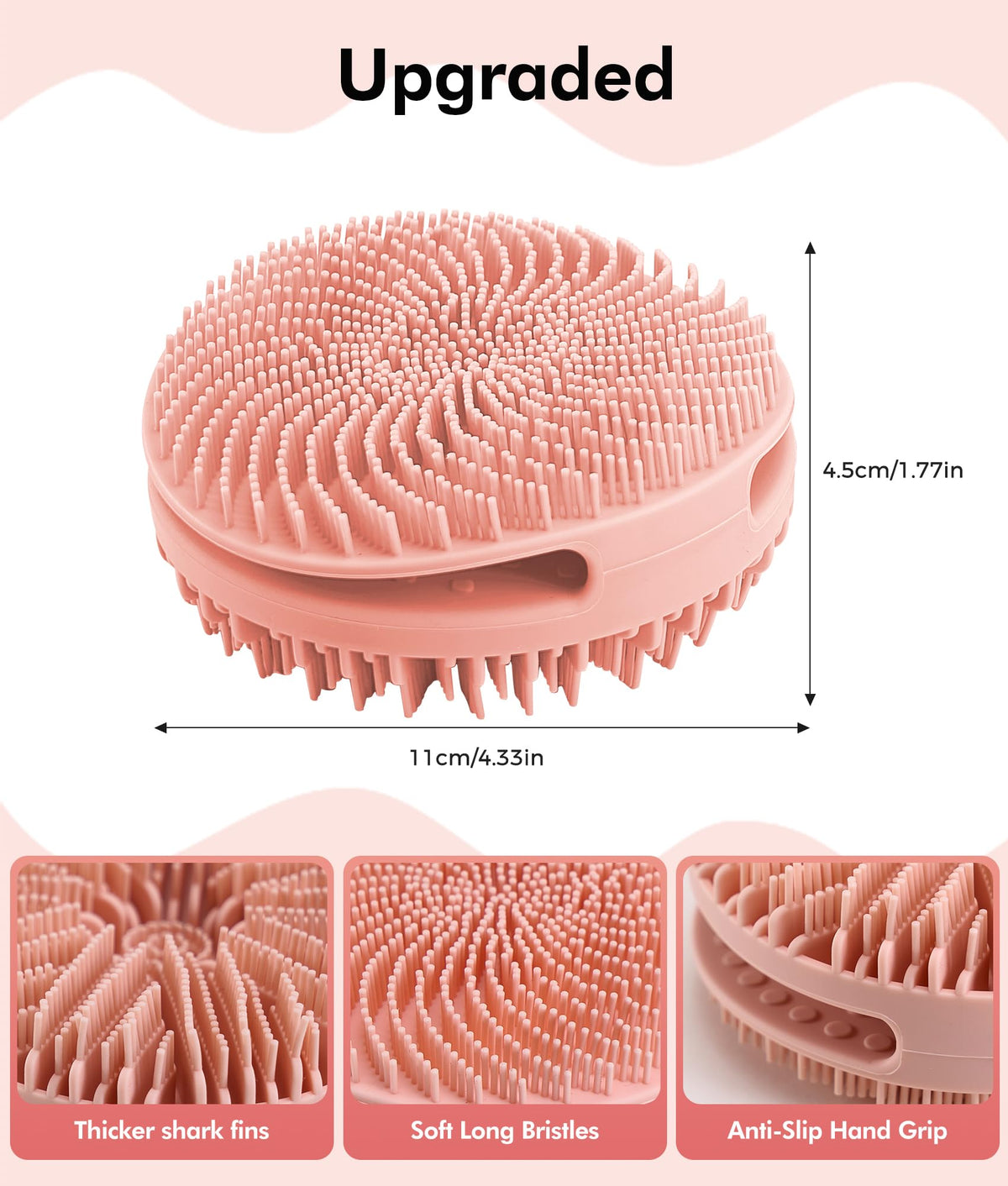 EaTubano dual-sided silicone scrubber green for full-body massage and cleansing.