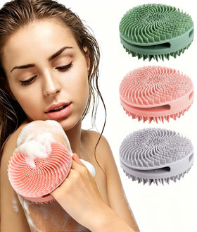 EaTubano dual-sided silicone scrubber pink for gentle exfoliation and rich lather.