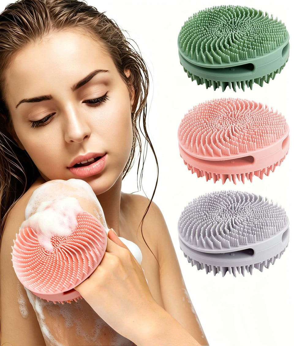 EaTubano dual-sided silicone scrubber pink for gentle exfoliation and rich lather.