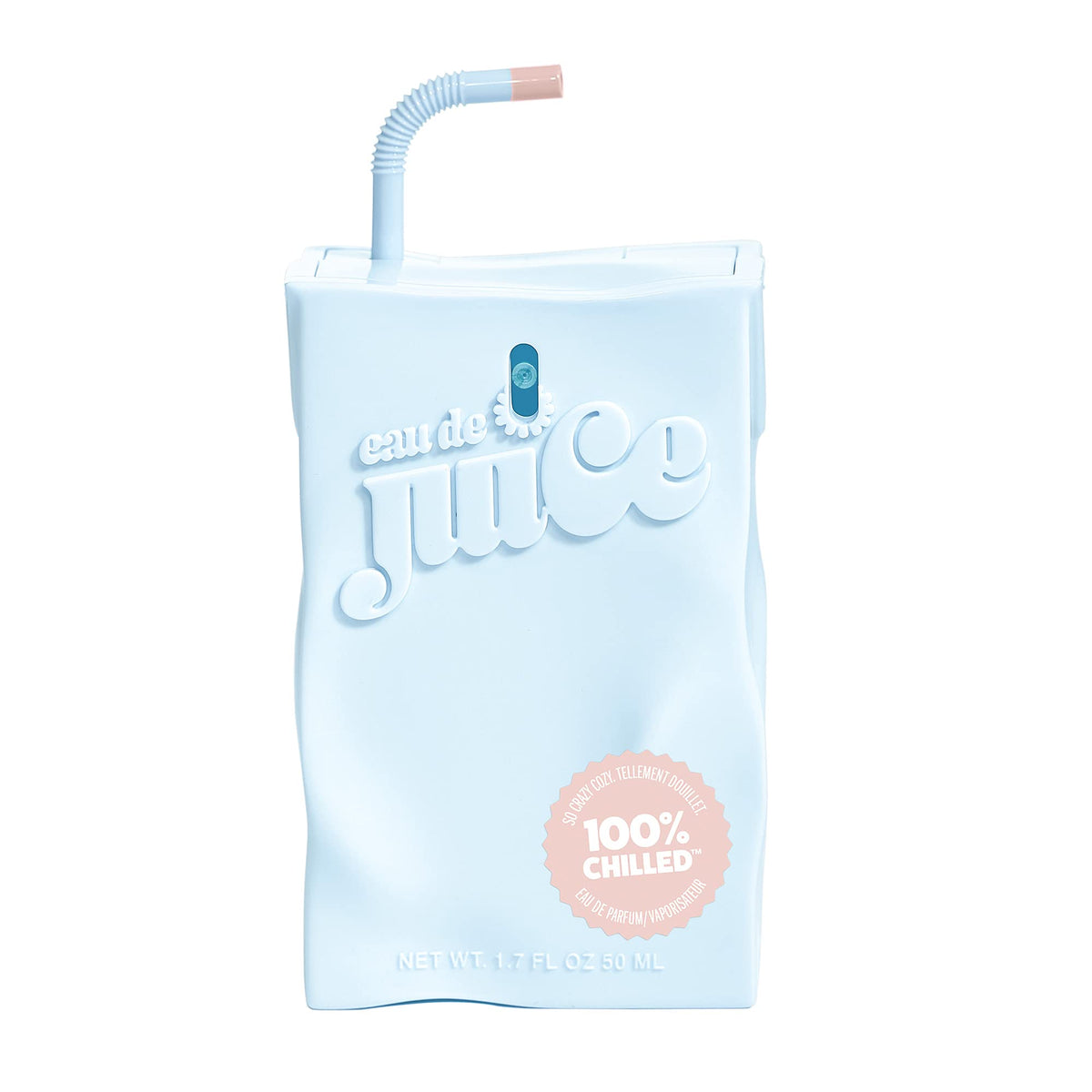 Eau De Juice 100% Chilled bottle offers after-dance recharge with a cozy, sensual vibe.