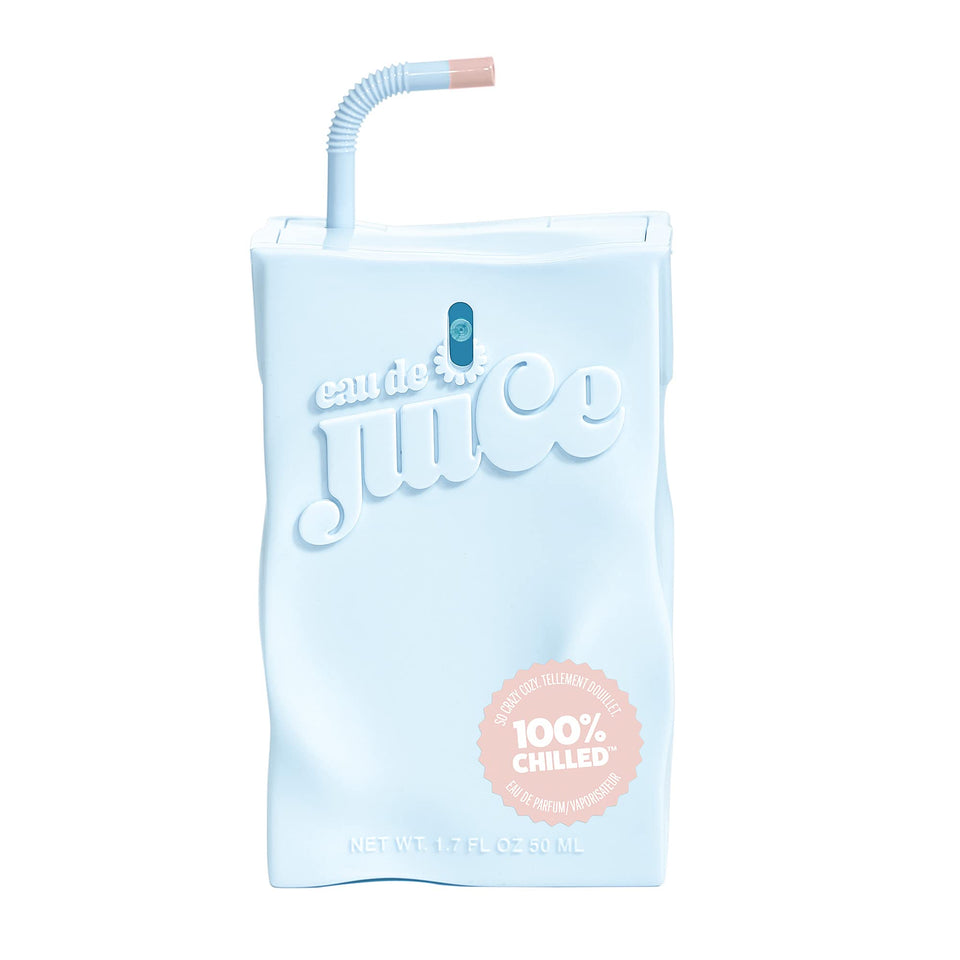 Eau De Juice 100% Chilled bottle offers after-dance recharge with a cozy, sensual vibe.
