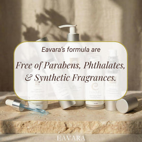 Eavara daily skincare routine setup for morning and evening use