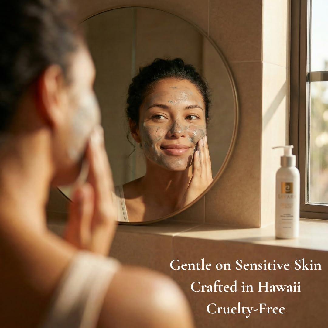 Activated charcoal detail in Eavara Organic Face Wash for pore care