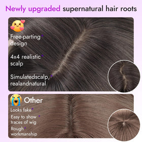 Eawwii 4x4 realistic scalp wig with bangs for a natural, seamless look
