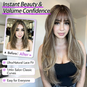 Eawwii ash brown to platinum ombre transition for a soft color blend