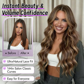 Eawwii glueless cap wig close-up for easy wear and comfort