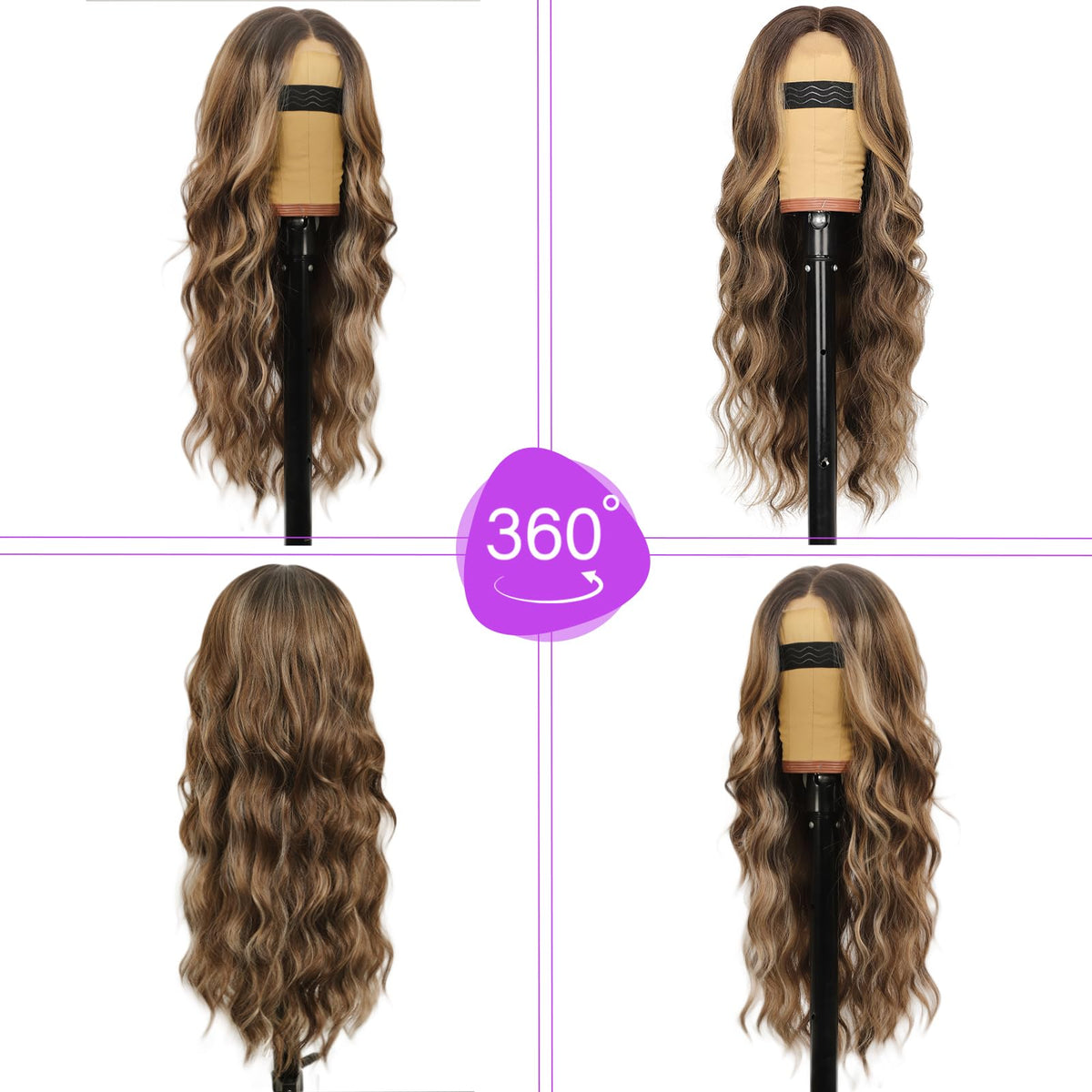 Eawwii 26 inch natural hairline close-up