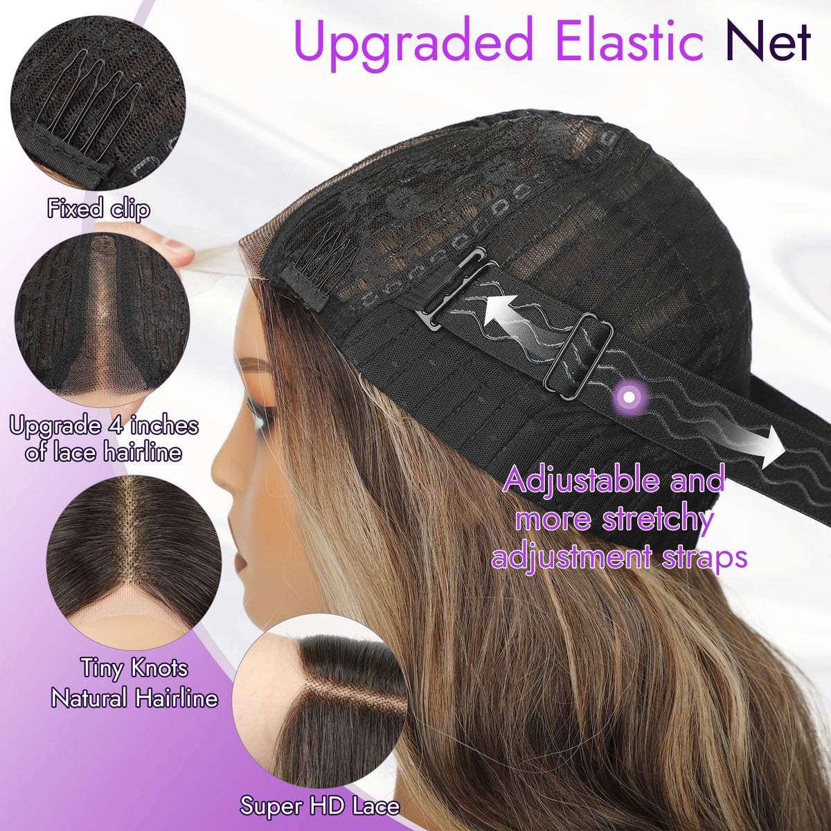 Eawwii 26 inch synthetic fiber wig for low maintenance styling
