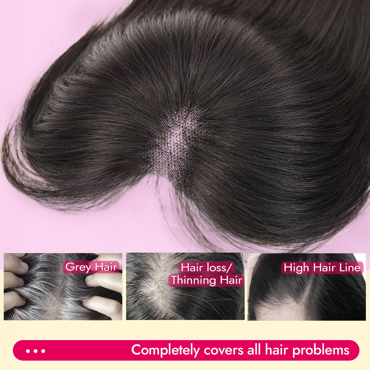 Eawwii 3-clip system with silicone padding grips fine hair securely