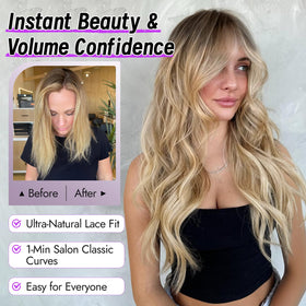 Eawwii ombre wig color-shift contrast for fashionable outfits