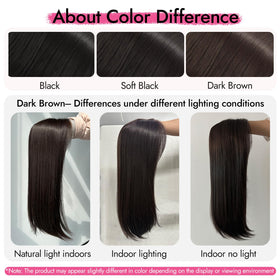 Eawwii topper 3D parting creates a scalp-like natural blend.