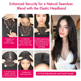 Eawwii dark-brown topper matte finish mimics natural hair shine.