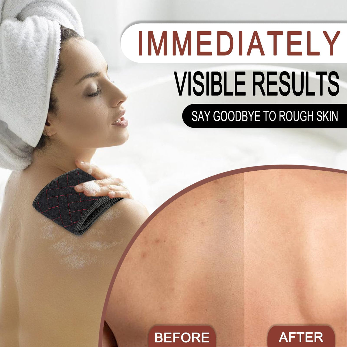 Eaxun concave-convex textures provide two exfoliation levels on the back.